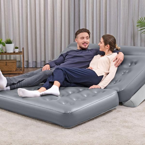 Oppblsbar Sofa 3-In-1 Innebygd Luftpumpe Multi-Max