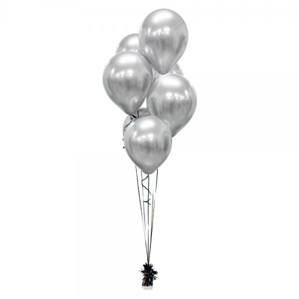 Latexballonger Chrome Slv Platinum