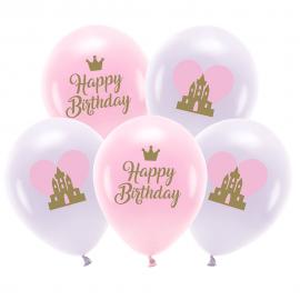 Latexballonger Happy Birthday Prinsessen 33 cm