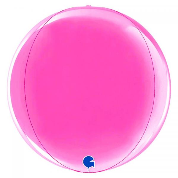 Globe Folieballong Fuksia