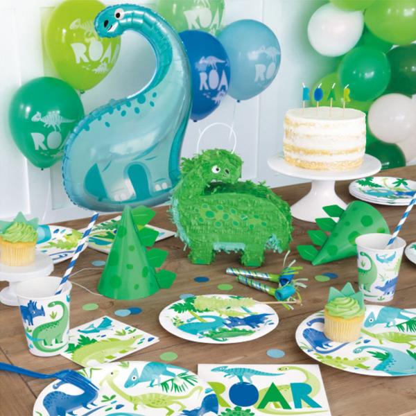 Dinosaur Folieballong Happy Birthday Grnn & Bl