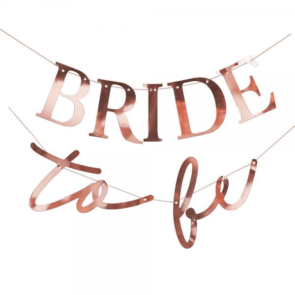 Bride To Be Banner Rosegull