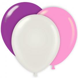 Ballongsett Metallic Rosa/Magenta/Hvitt