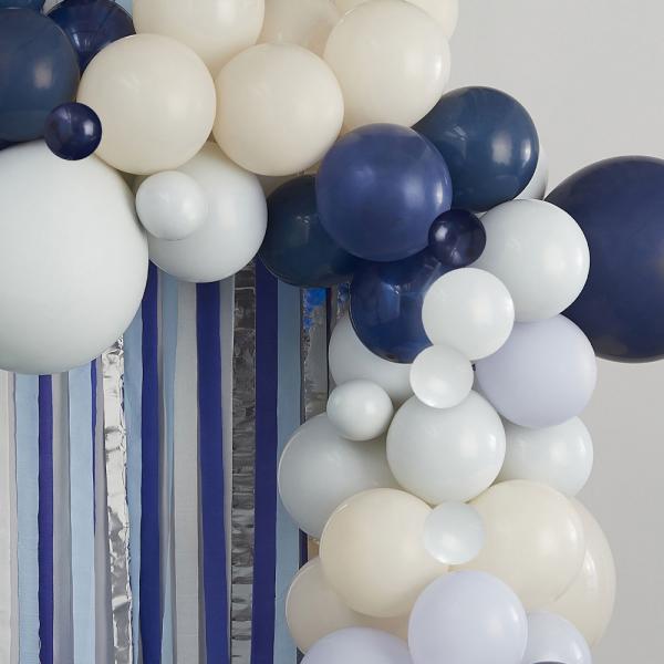 Ballongbue med Serpentiner Mix It Up Blue