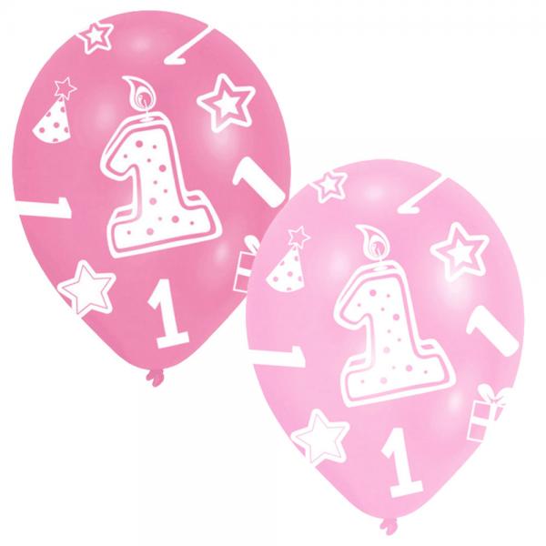 1-rs Fest Ballonger Metallic Rosa