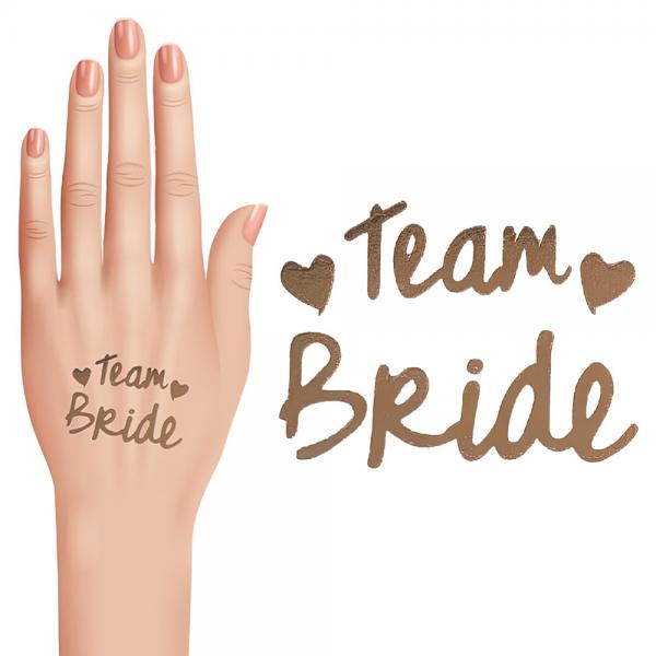 Team Bride Midlertidige Tatoveringer