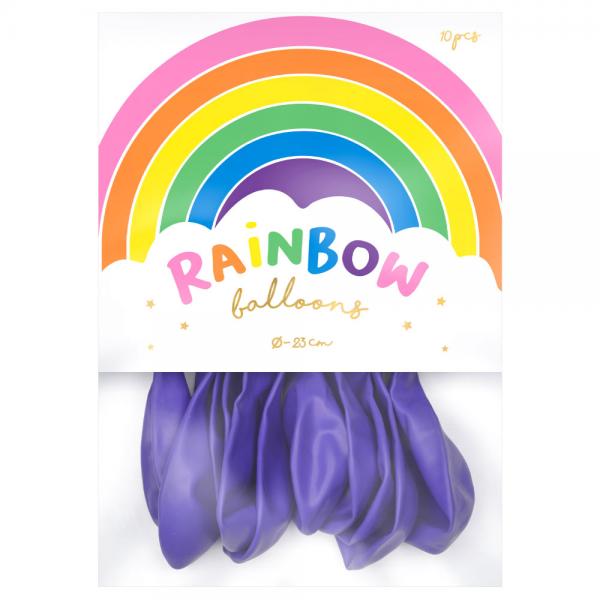 Rainbow Sm Latexballonger Pastell Fiolett