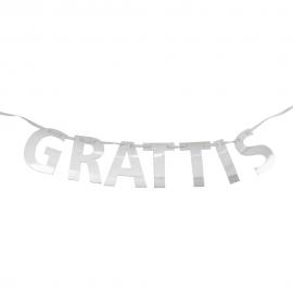 Grattis Banner Sølv