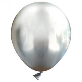 Miniballonger Chrome Sølv 100-pakning