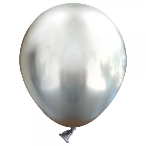 Miniballonger Chrome Slv 100-pakning