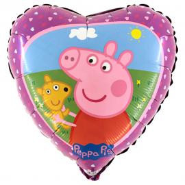 Hjerteformet Peppa Gris Ballong