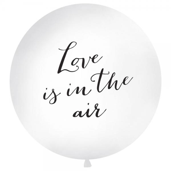 Love Is In The Air Gigantisk Ballong Hvit og Svart