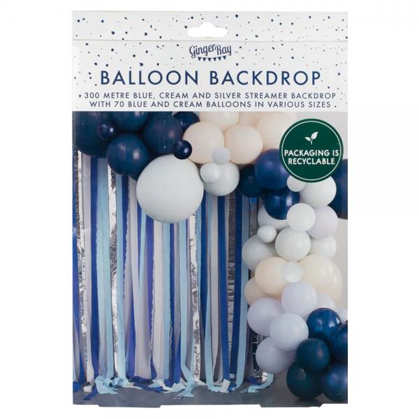 Ballongbue med Serpentiner Mix It Up Blue