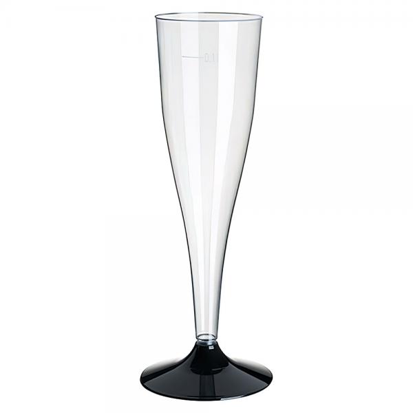 Champagneglass Transparent/Svart