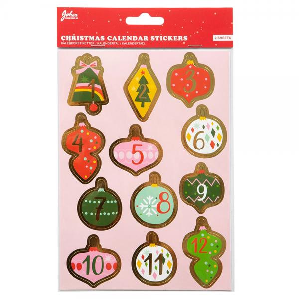 Klistremerker Adventskalender 1-24