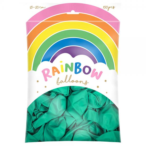 Rainbow Latexballonger Mintgrnne 100-pakning