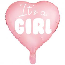 It's A Girl Hjerteformet Ballong