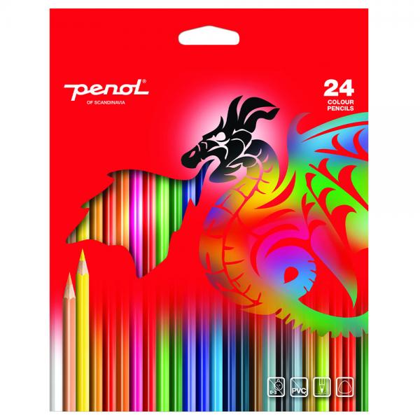 Penol Standard Fargeblyanter 24-pakning