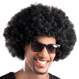 Svart Afro Parykk