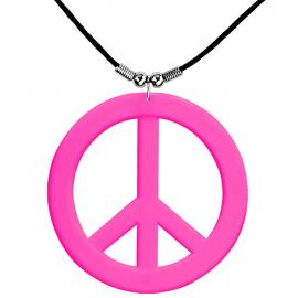 Neon Rosa Hippie Halskjede