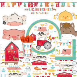 Barnyard Birthday Bursdagspakke Deluxe 8 Pers