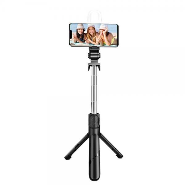 Selfie Stick LED med Stativ 70 cm