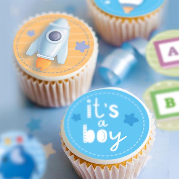 Kakebilder Babyshower Bl