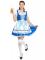 Oktoberfest Dirndl Kjole Blå Deluxe