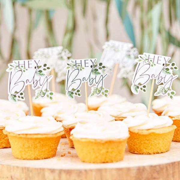 Hey Baby Cupcake Toppers