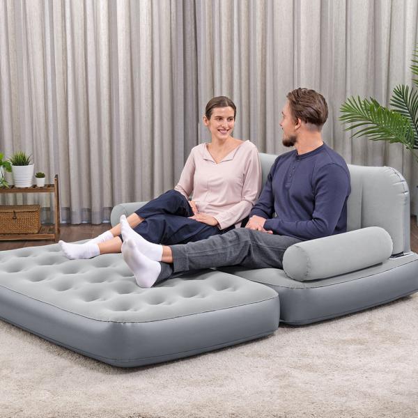 Oppblsbar Sofa 3-In-1 Innebygd Luftpumpe Multi-Max