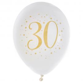 30 Års Ballonger Stjerner