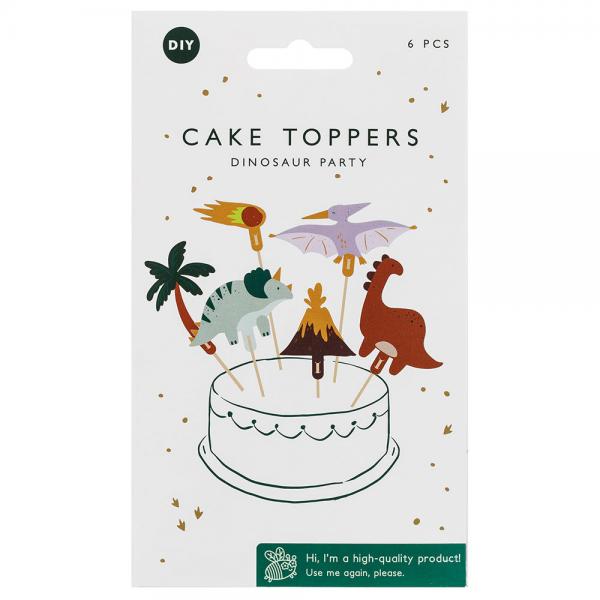 Cake Toppers Dinosaur 6-pakning