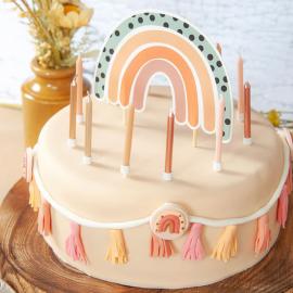 Boho Rainbow Cake Topper