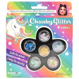 Chunky Glitter Sminkesett 6-pakning