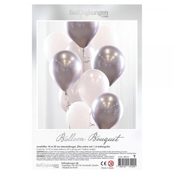 Ballongbukett Chrome Slv