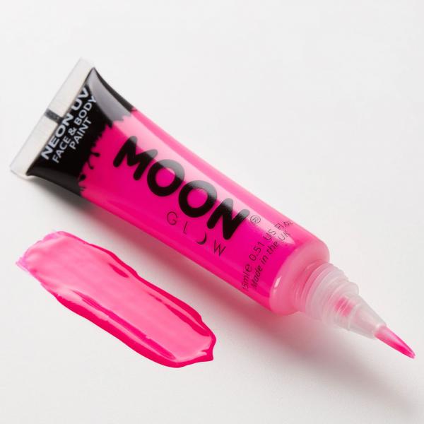 Moon Glow Neon UV Kropps- & Ansiktsfarge med Brste