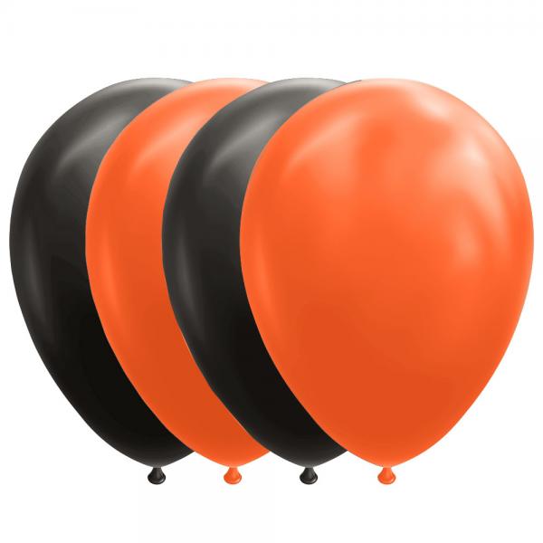 Svarte/Oransje Ballonger 10-pakning