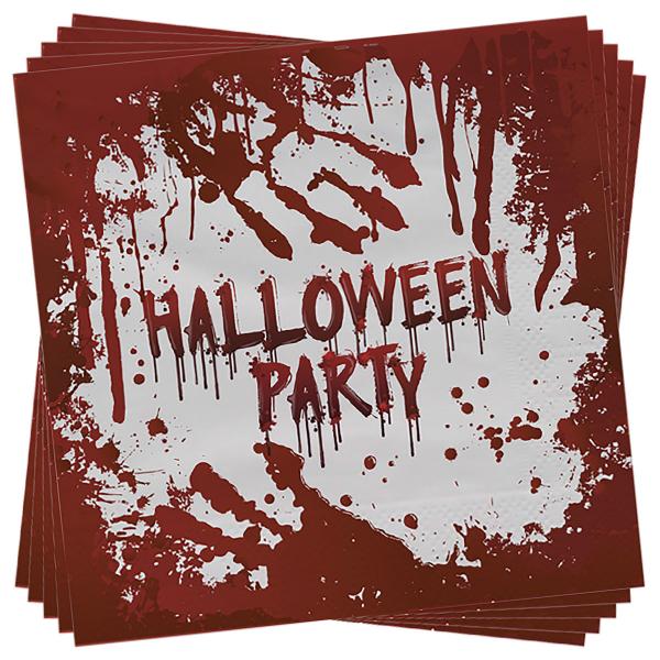 Servietter Blodige Halloween Party 12-pakning