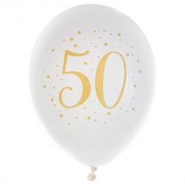 50 Års Ballonger Stjerner