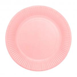 Papptallerkener Rosa 18 cm 8-pakning