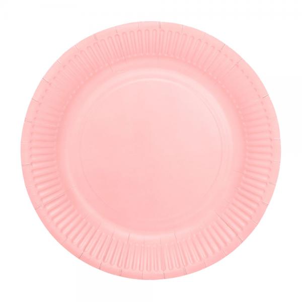 Papptallerkener Rosa 18 cm 8-pakning