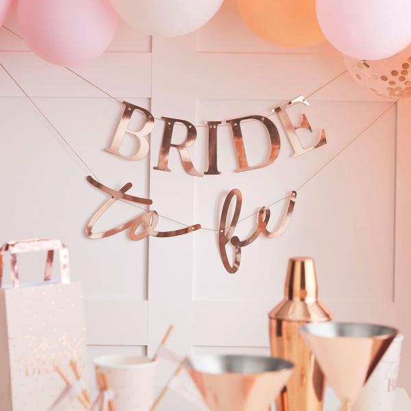 Bride To Be Banner Rosegull