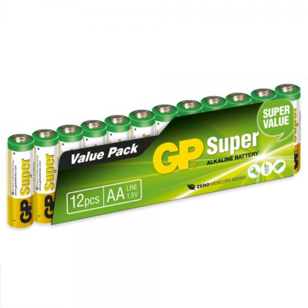 AA-Batterier 12-pakning GP Super Alkaline