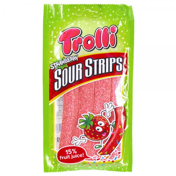 Trolli Sure Strips Jordbr