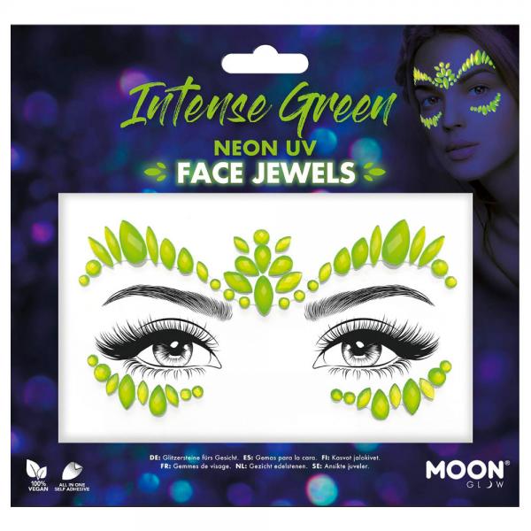 Intense UV Green Face Jewels