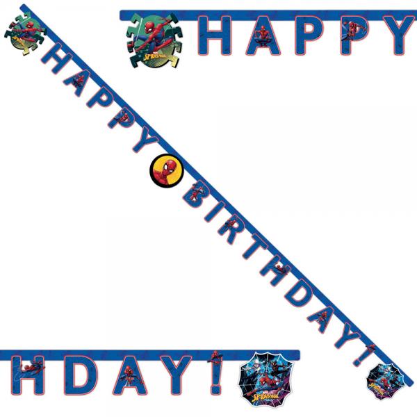 Spiderman Team Up Happy Birthday Banner