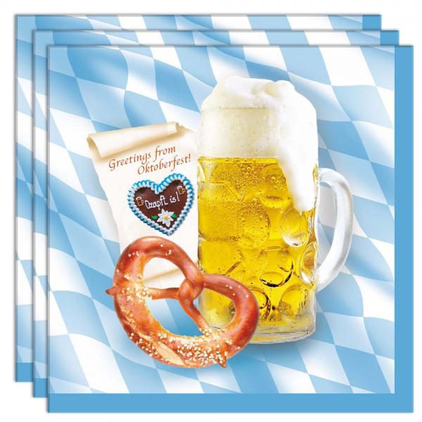 Oktoberfest Servietter Bayern 100-pakning