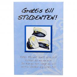 Svenske Studentluer Grattis Gratulasjonskort Mini