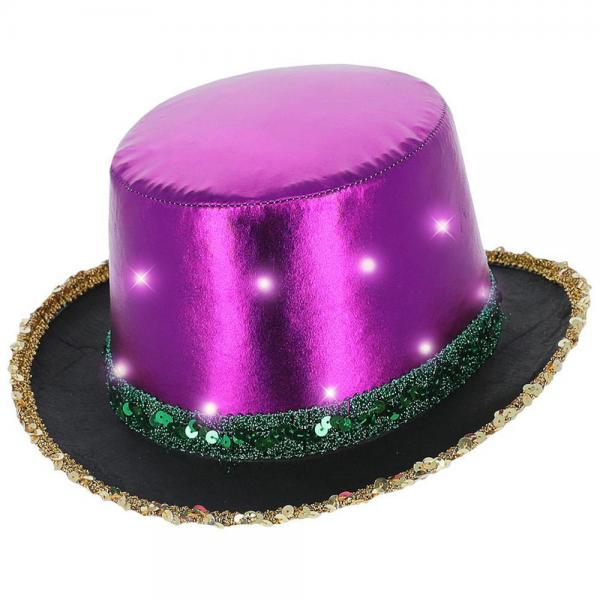 LED Hy Hatt Metallisk Mardi Gras