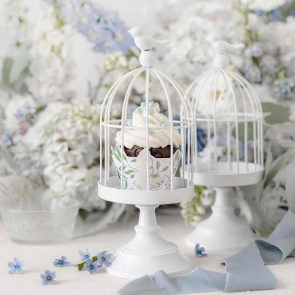 Cupcake Wrappers Blomster og Duer